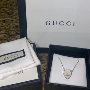 Gucci Heart Pendant Necklace in Sterling Silver